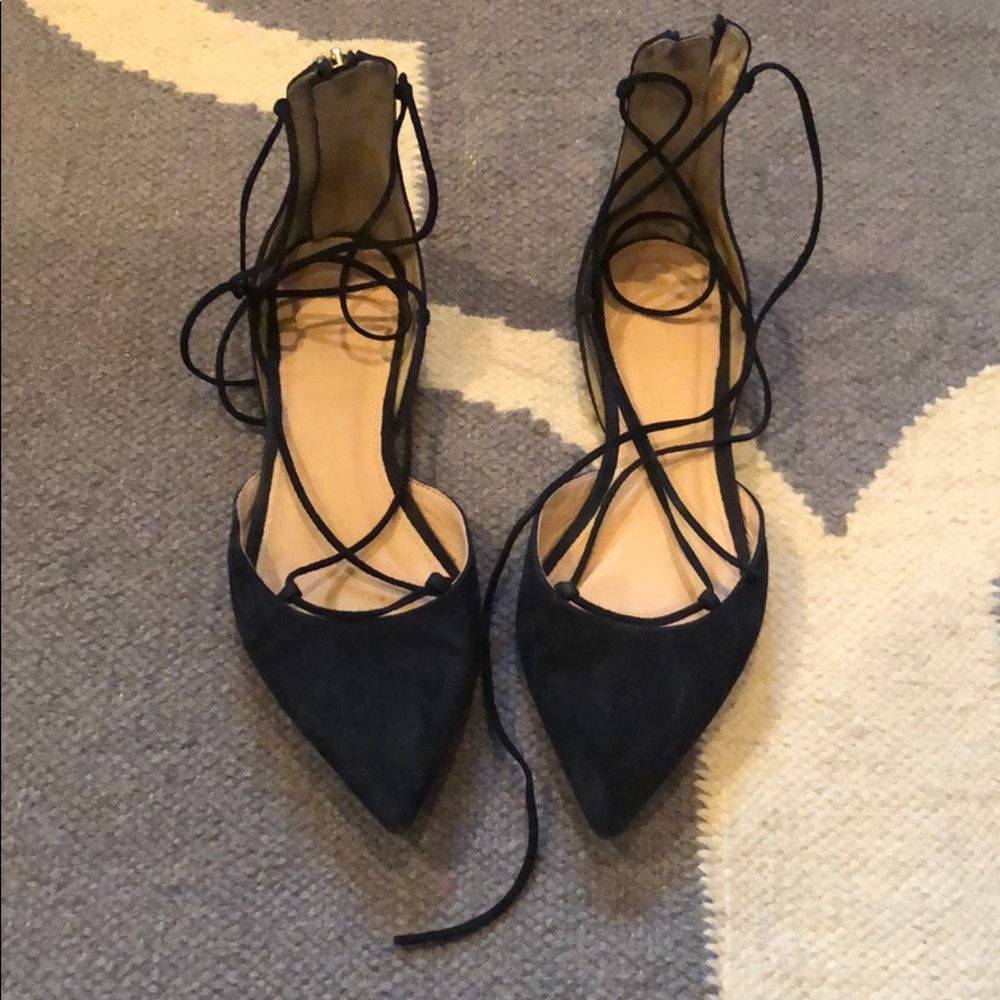 J. Crew lace up flats